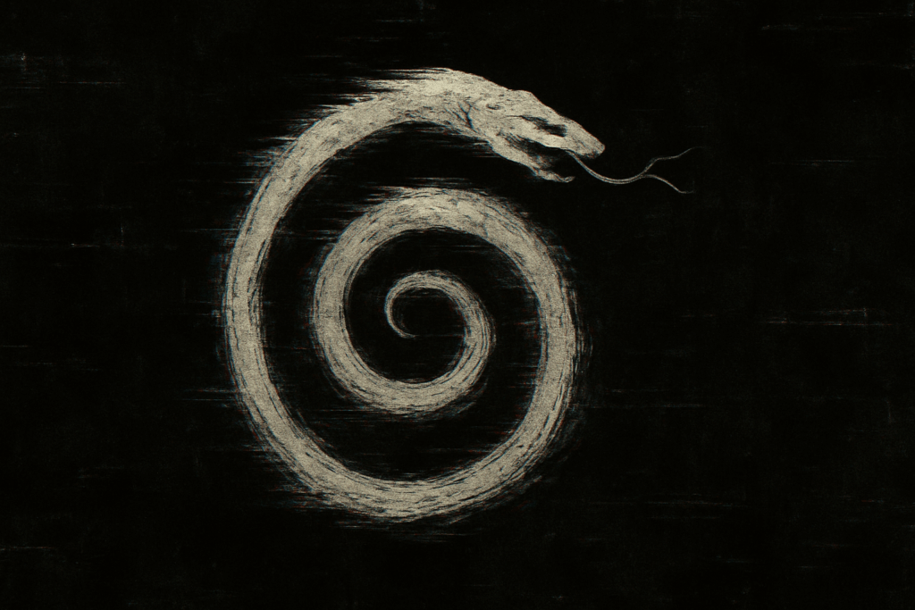 Serpente Glitch in Spirale